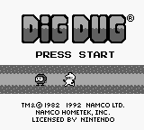 Dig Dug — Title screen