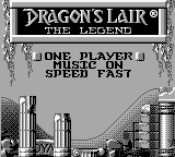 Dragon's Lair : The Legend — Title screen