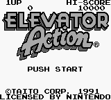 Elevator Action — Title screen