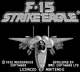 F-15 Strike Eagle — Title screen