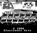 FIFA International Soccer — Title screen