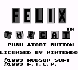 Felix the Cat — Title screen