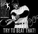 Frank Thomas Big Hurt Baseball — Title screen