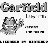 Garfield Labyrinth — Title screen