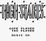 High Stakes Gambling — Title screen