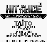 Hit the Ice : The Video Hockey League — Title screen
