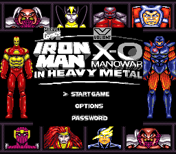 Iron Man -  X-O Manowar in Heavy Metal — Title screen
