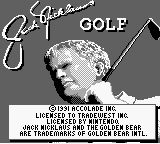 Jack Nicklaus Golf — Title screen