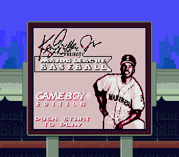Ken Griffey Jr. Presents Major League Baseball — Title screen