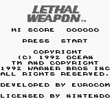 Lethal Weapon — Title screen