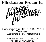 Marble Madness — Title screen