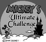 Mickey's Ultimate Challenge — Title screen