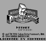 Mighty Morphin Power Rangers — Title screen