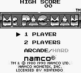 Ms. Pac-Man — Title screen