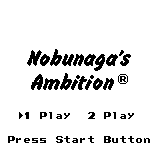 Nobunaga's Ambition — Title screen