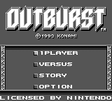 Outburst — Title screen