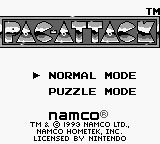 Pac-Attack — Title screen