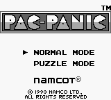 Pac-Panic — Title screen