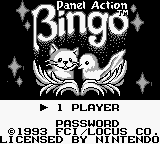 Panel Action Bingo — Title screen