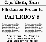 Paperboy 2 — Title screen