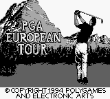 Pga European Tour — Title screen