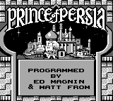 Prince of Persia — Title screen