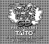 Puzzle Bobble GB — Title screen