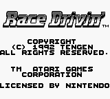 Race Drivin' — Title screen