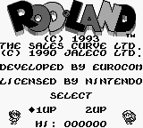 Rod Land — Title screen