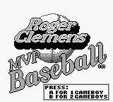 Roger Clemens' MVP Baseball — Title screen