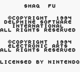 Shaq Fu — Title screen