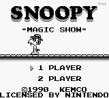 Snoopy's Magic Show — Title screen