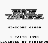 Space Invaders — Title screen