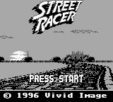 Street Racer — Title screen