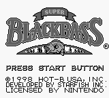 Super Black Bass — Title screen