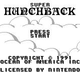 Super Hunchback — Title screen