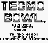 Tecmo Bowl — Title screen