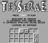 Tesserae — Title screen