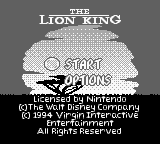 The Lion King — Title screen