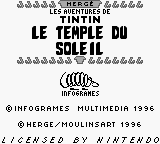 Tintin : Prisoners of the Sun — Title screen