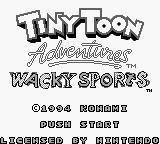 Tiny Toon Adventures : Dokidoki Sport Festival — Title screen