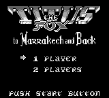 Titus the Fox : To Marrakech and Back — Title screen