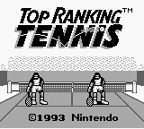 Top Rank Tennis — Title screen