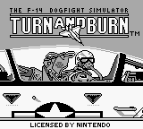 Turn and Burn — Title screen