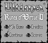 Ultima : Runes of Virtue II — Title screen
