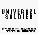 Universal Soldier — Title screen