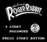 Who Framed Roger Rabbit — Title screen