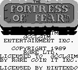 Wizards & Warriors Chapter X - The Fortress of Fear — Title screen