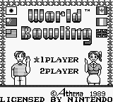 World Bowling — Title screen