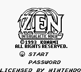 Zen : Intergalactic Ninja — Title screen